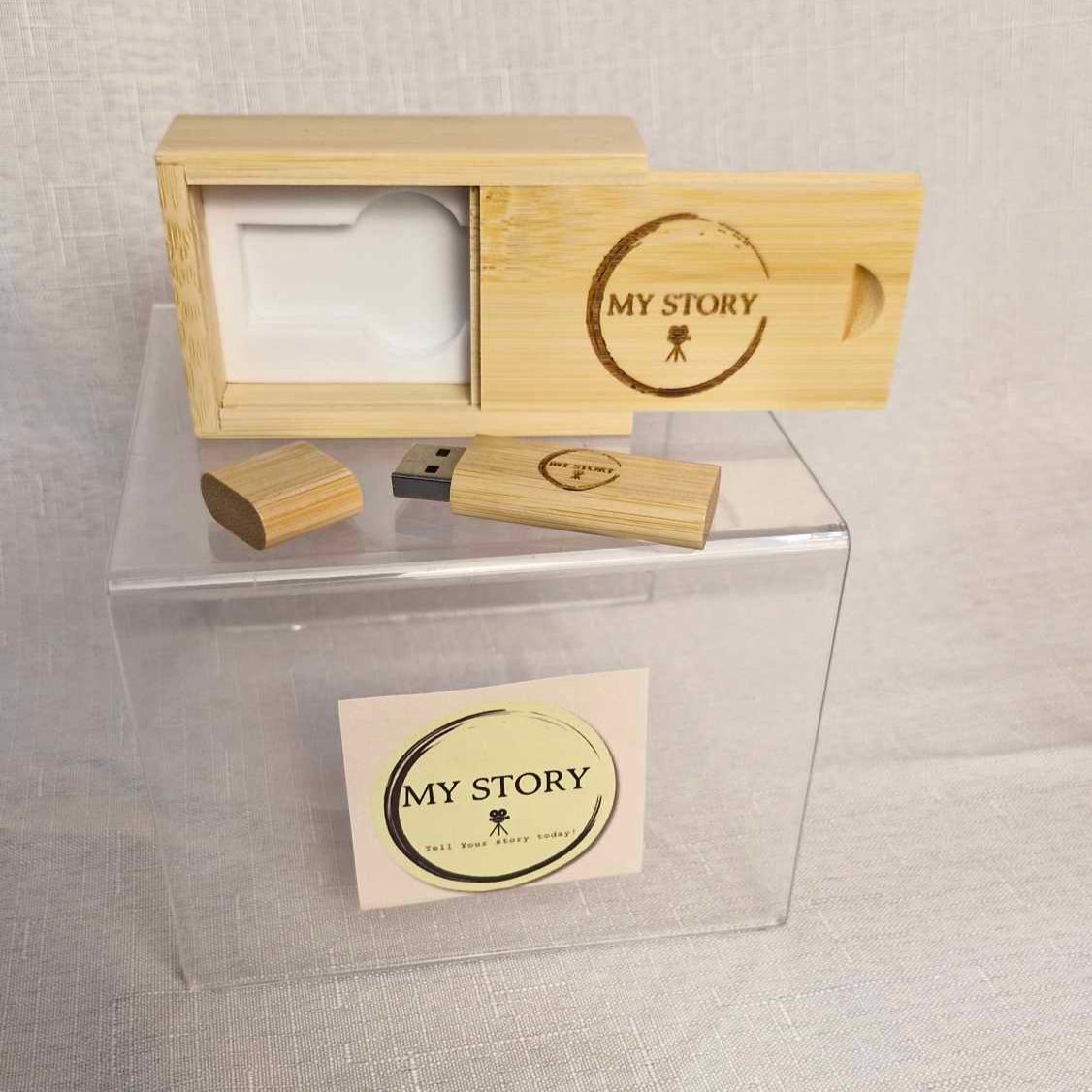 Mini Wooden Keepsake box and USB