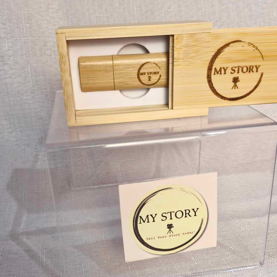 Mini Wooden Keepsake box and USB